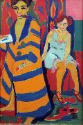 Ernst Ludwig Kirchner self-Portrait with Model (nn03) oil painting picture wholesale